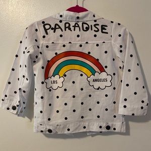 White polka dot jacket